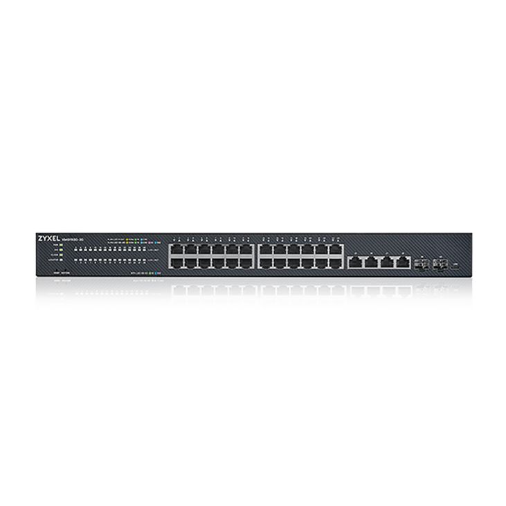 Zyxel XMG1930-30/24埠2.5G+4埠10G+2埠SFP智慧管理交換器