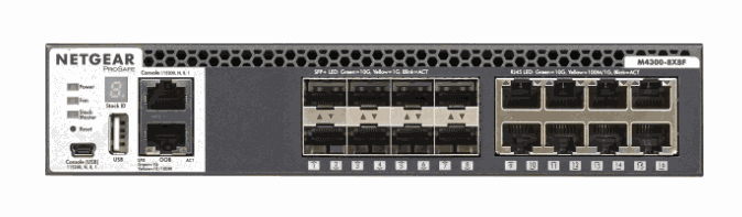 NETGEAR 10G /智能網管交換器 – XSM4316S 8埠
