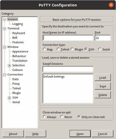 Putty 連線程式運作在 Ubuntu Putty 連線程式運作在 Ubuntu
