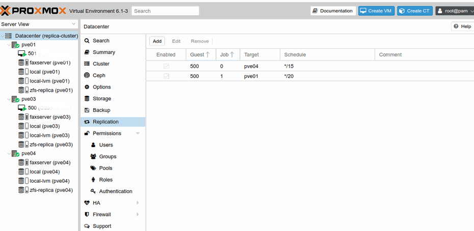 Proxmox 在硬體故障,VM切換節點後,replication job 也會同步變更target node Proxmox 在硬體故障,VM切換節點後,replication job 也會同步變更target node