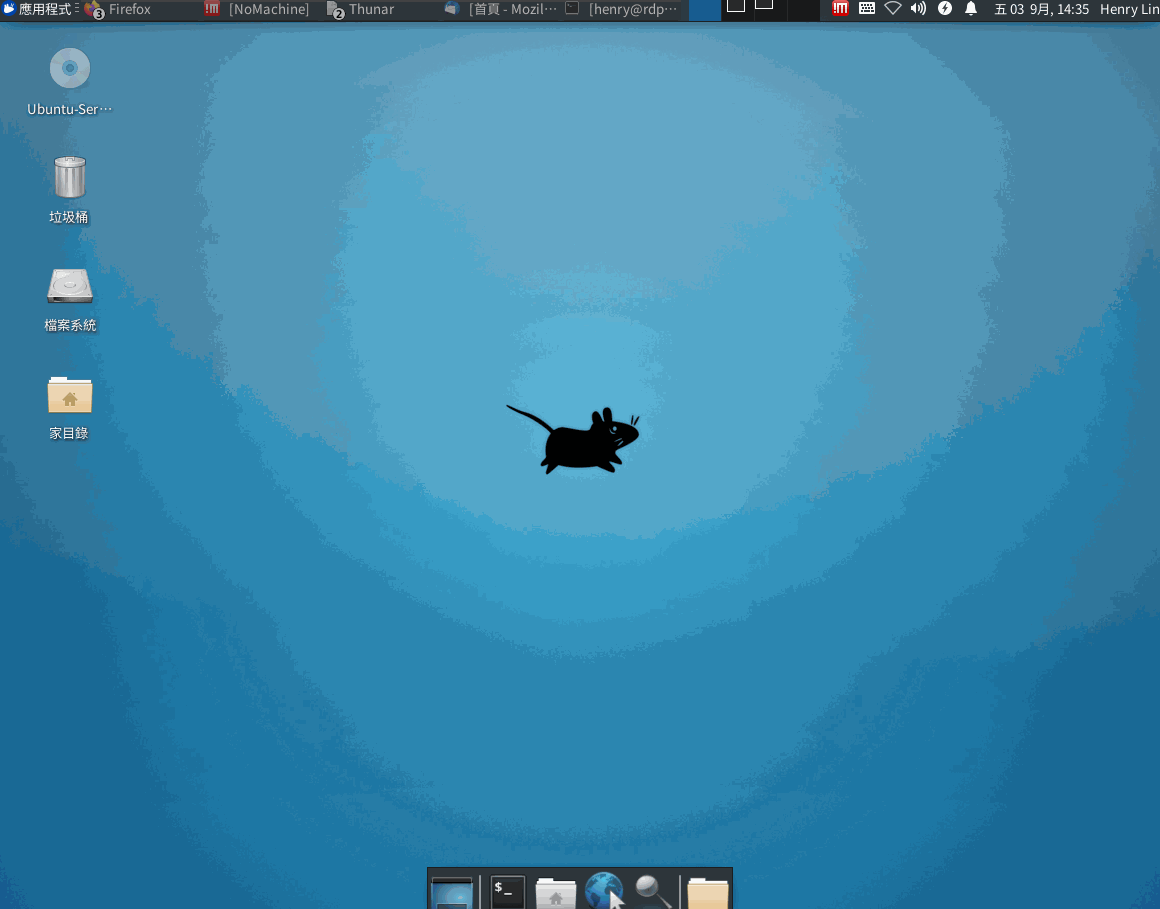 Linux 365 主機採用輕量級的Xfce 桌面環境 Linux 365 主機採用輕量級的Xfce 桌面環境