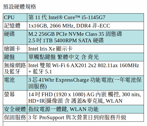 DELL Latitude 3420 商用筆電 (I5-1145G7/16GB/256GB SSD+1TB SATA/14吋 FHD)