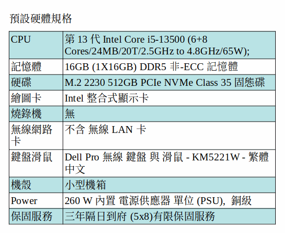 DELL Optiplex SFF Plus 7010 商用電腦 (I5-13500 /16GB/512GB SSD/UHD/小型機箱) DELL Optiplex SFF Plus 7010 商用電腦 (I5-13500 /16GB/512GB SSD/UHD/小型機箱)