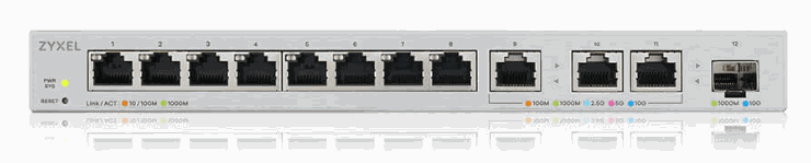Zyxel XGS1250-12/8x1G+3x10G+1xSFP 10G 智慧型網管交換器